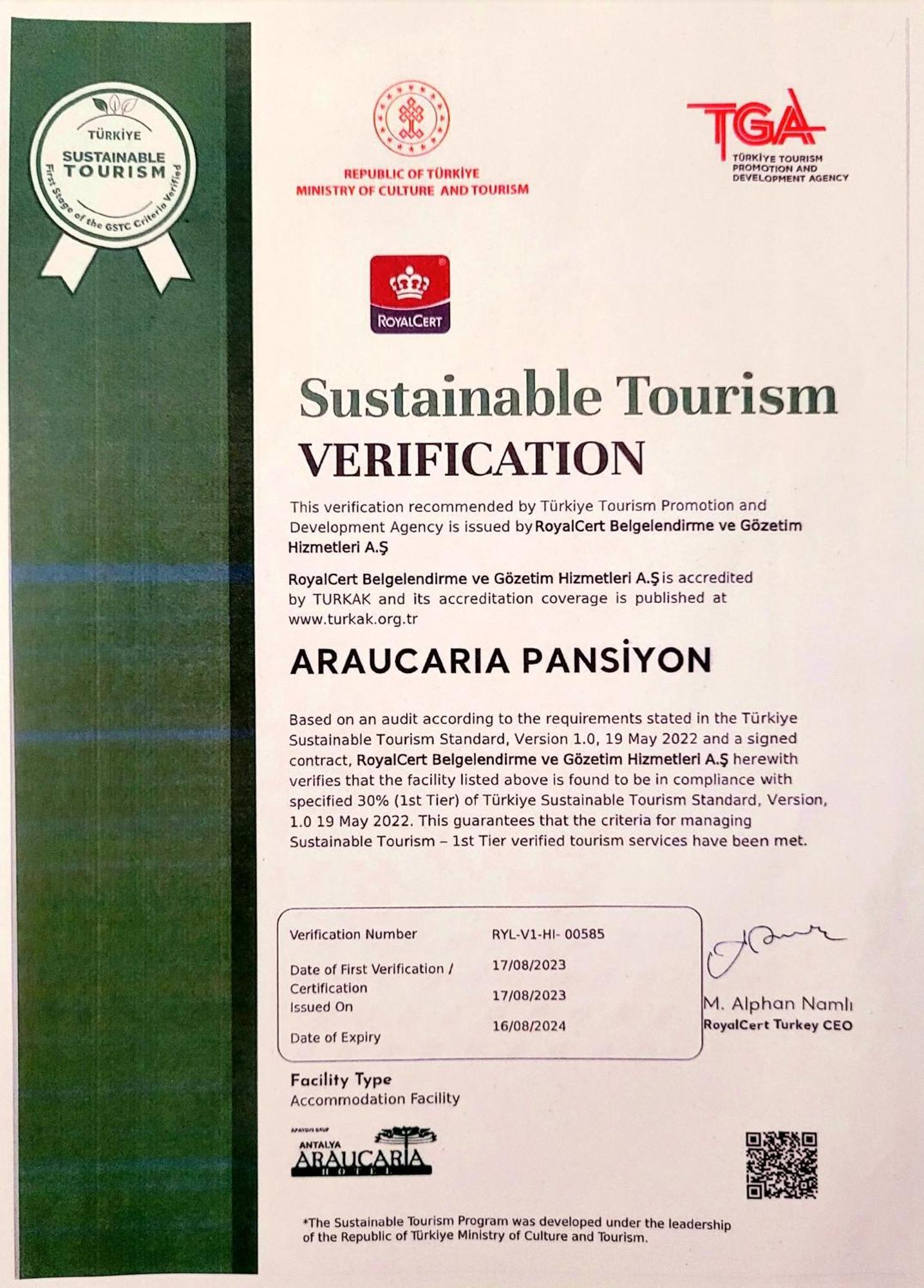 Araucaria Pension Antalia Esterno foto